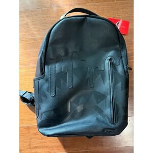 Sprayground Backpack Bookbag Black Drip Pattern-small Tear